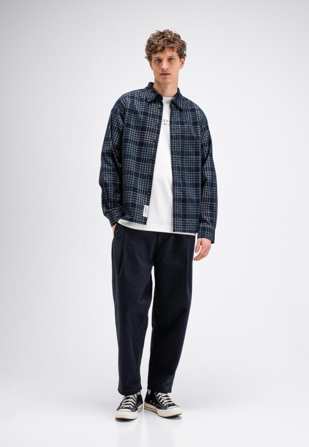 Afbeelding van Judd Cord Check M2624031 Alaska Blue 890  - Heren Overshirt - Butcher of Blue